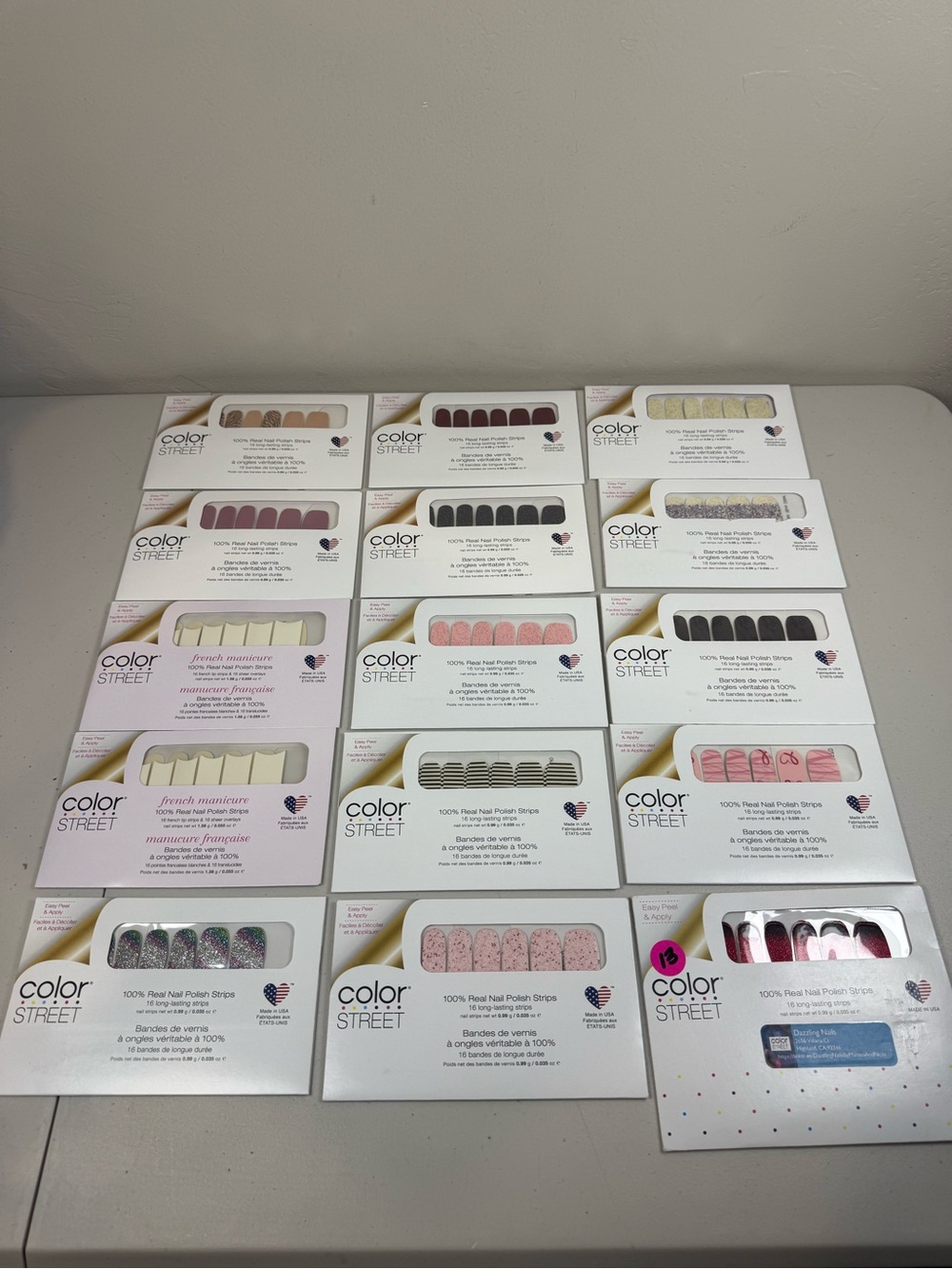 15 sets of Color Street nail strips
